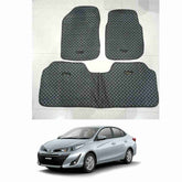 7D Floor Mats Plain Black For Toyota Yaris 2020